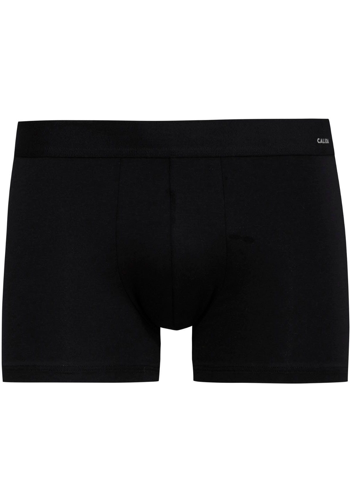 Komfortbund Boxershorts schwarz CALIDA Cotton Boxer-Brief, Code elastische Baumwollmischung,