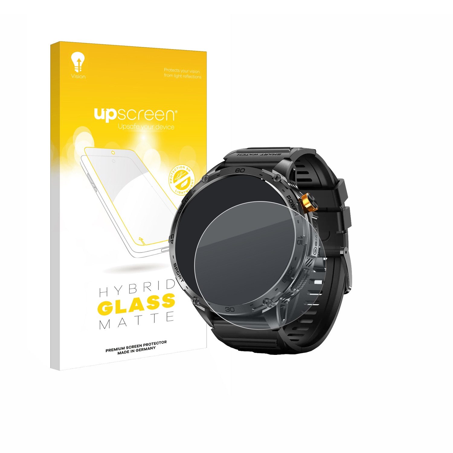upscreen Displayschutzglas Folie für Stahlgear Zeus 2.0 1.75", Schutzfolie Glas Panzer Display Schutz matt