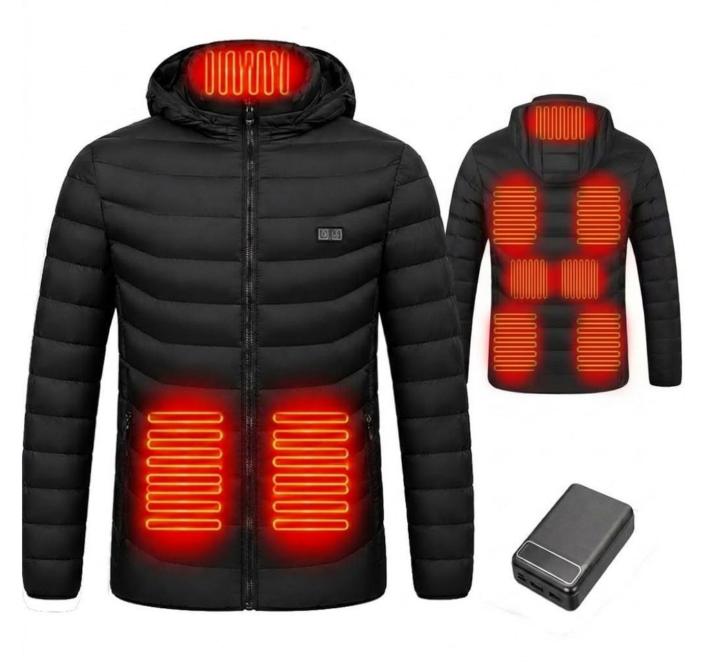 UERA Funktionsjacke Beheizbare Jacke,Winter Elektrische Herren Damen Beheizte Jacke USB Lade Heizmantel Mit 5V 10000 mAh Akku,für Outdoor …