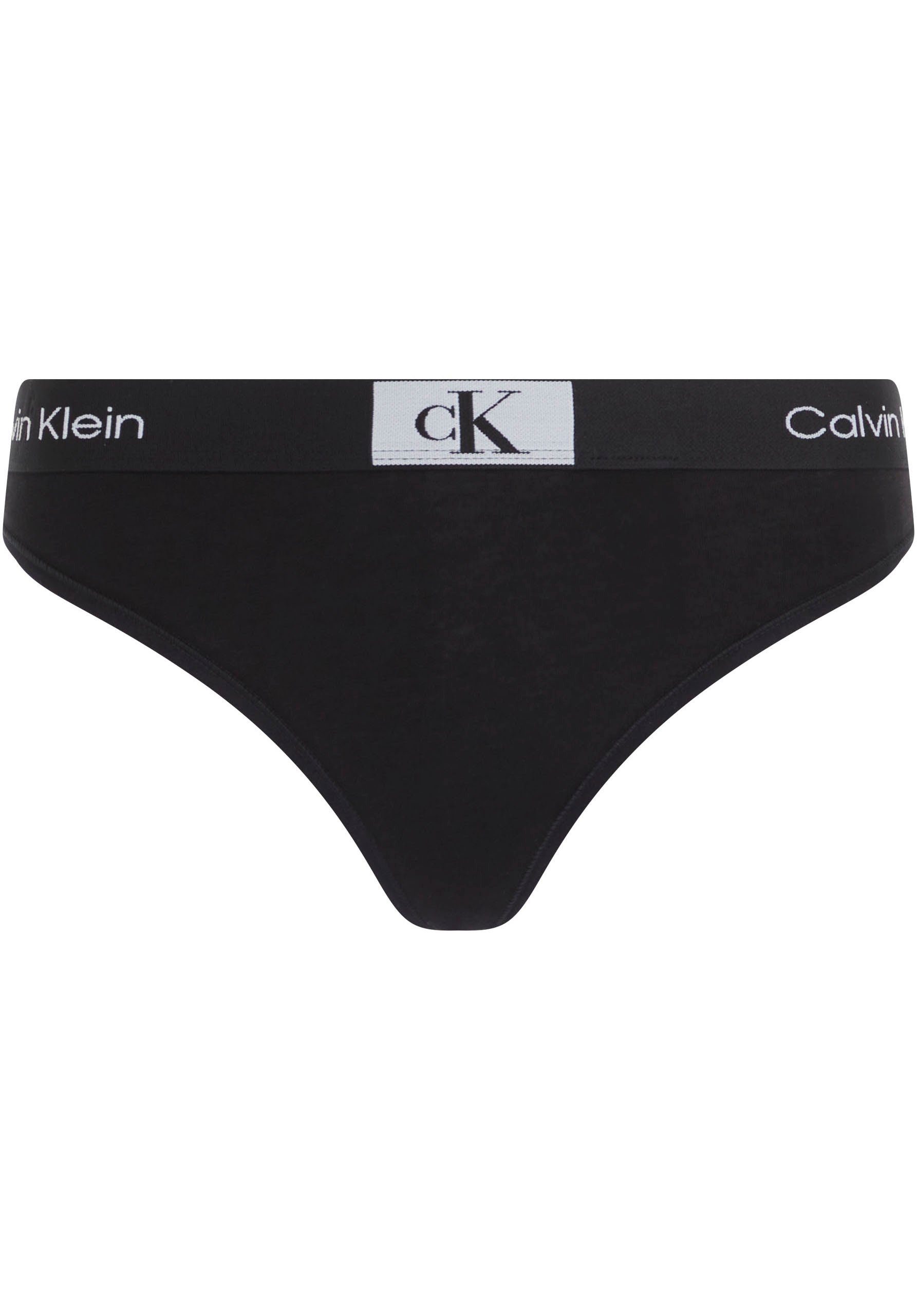 THONG Alloverprint MODERN mit Calvin T-String BLACK Underwear Klein