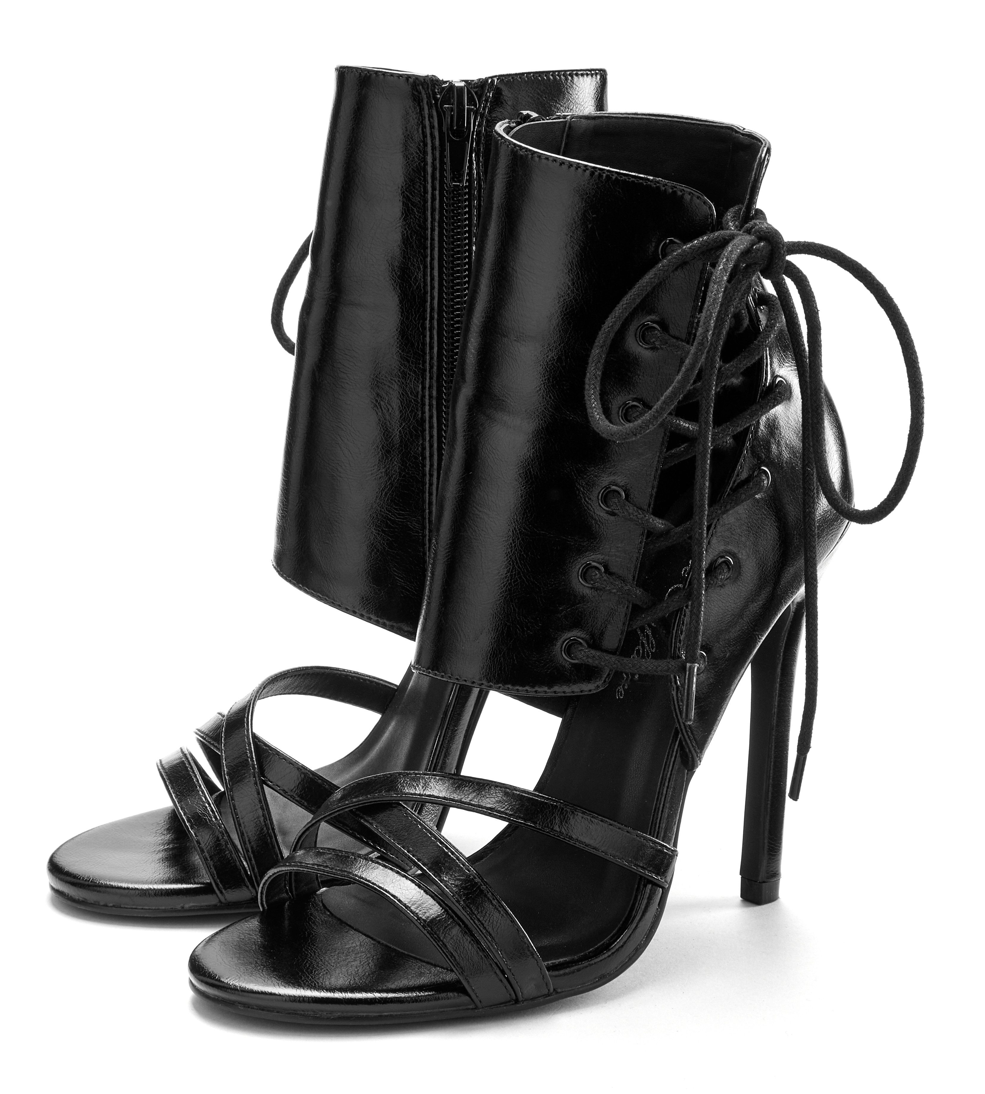 LASCANA Belle Affaire Sandalette mit raffinierter Schnürung, High-Heel-Sandalette verführerischer Sommerschuh mit Schnürung, offener Schuh, Sandale