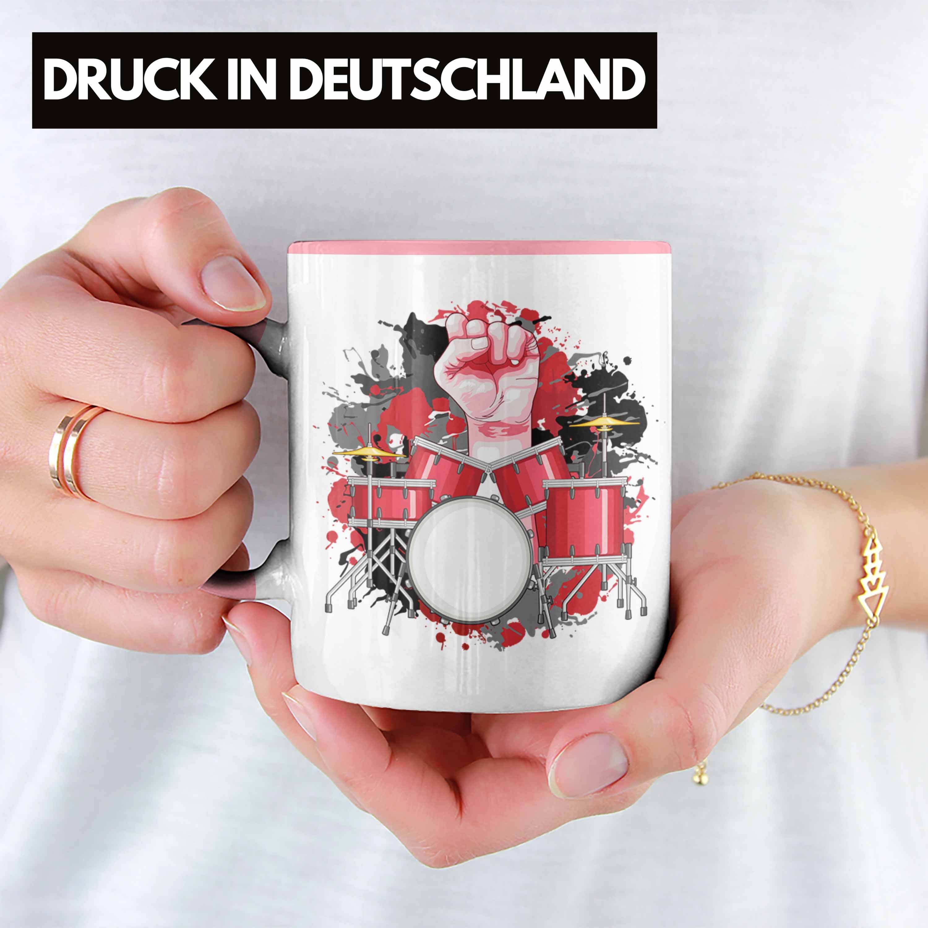 Schlagzeug Schlagzeug-Spieler Rosa W Geburtstag Tasse zum Geschenk für Trendation oder Tasse