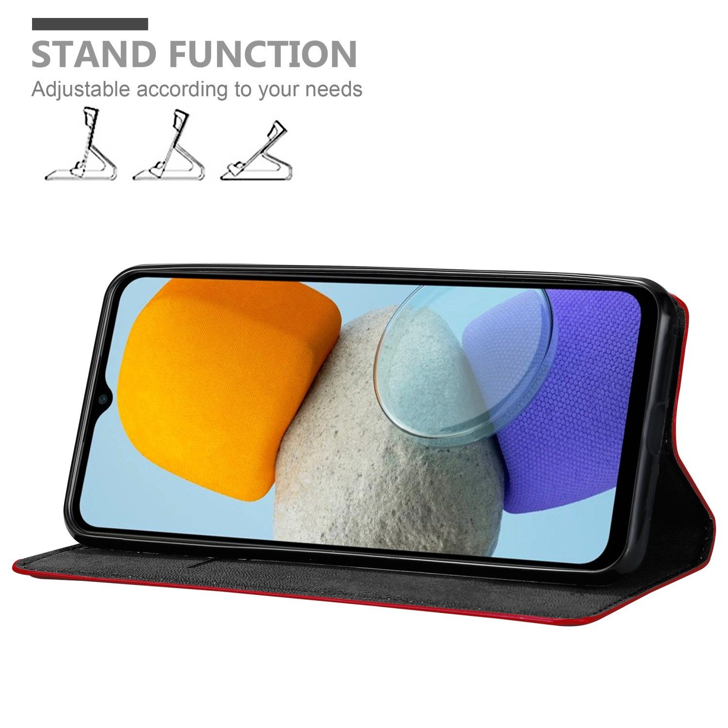 Cadorabo Handyhülle für Samsung Galaxy M23 5G Hülle Samsung Galaxy M23 5G, Hülle Schutzhülle mit Standfunktion, Magnetverschluss und Kartenfach