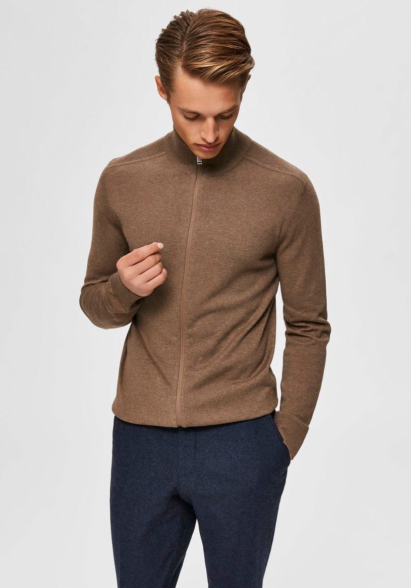 Selected Strickjacke SLHBERG FULL ZIP CARDIGAN NOOS günstig online kaufen