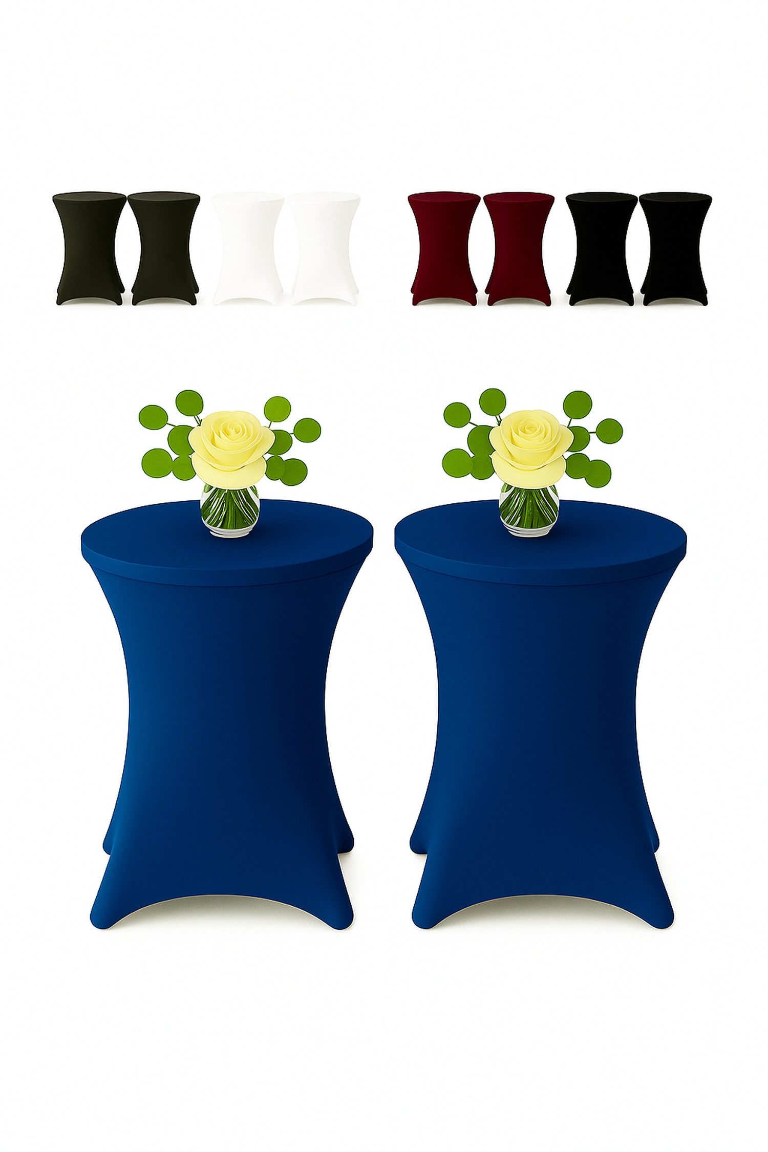 EXKLUSIV HEIMTEXTIL Stehtischhusse, Material: 90 % Polyester 10% Elasthan, ca. 140 g/m²