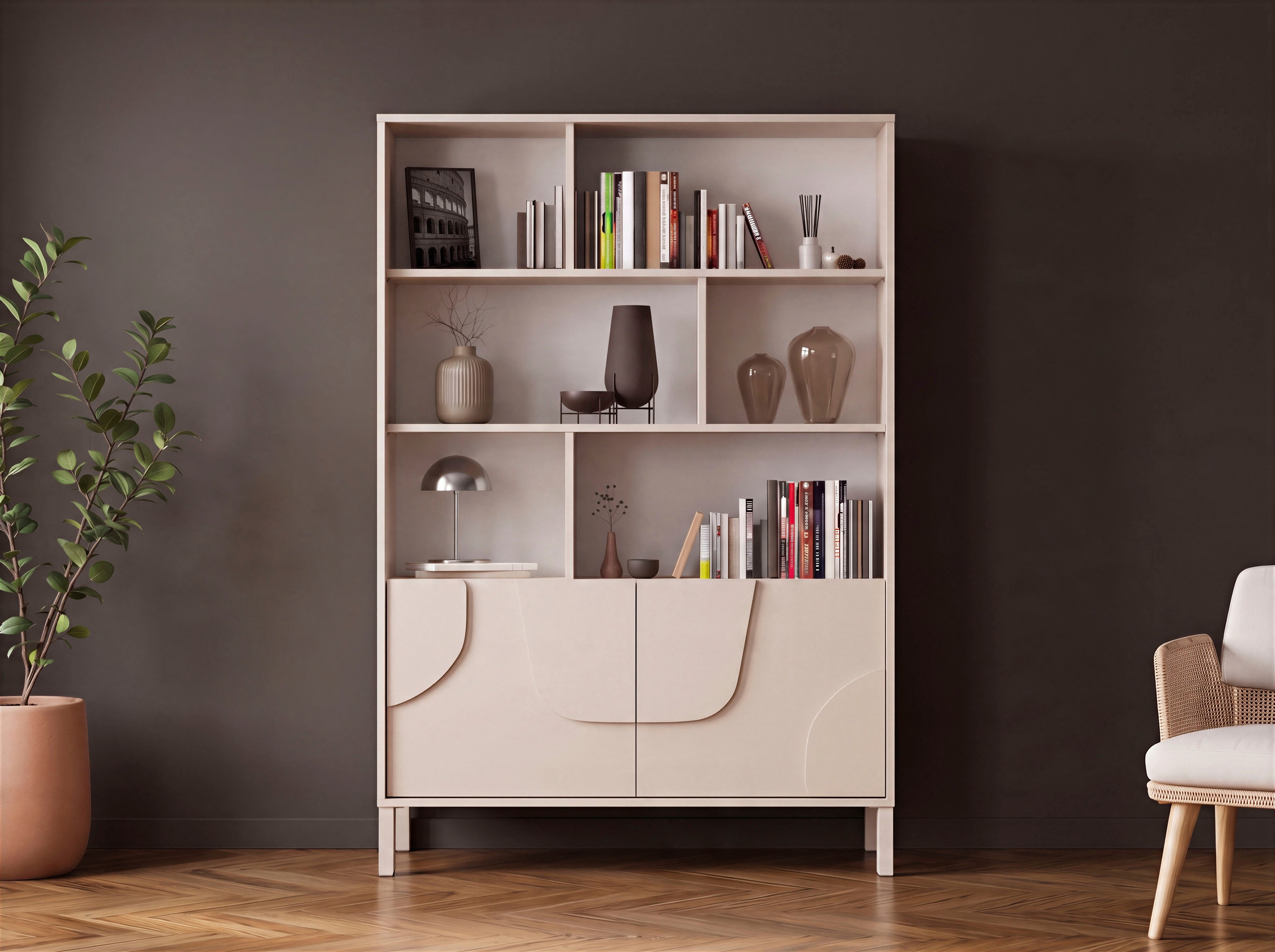 OTTO home Highboard Stone, 3D-Design, Stauraum dekorativ & praktisch, Füße wählbar