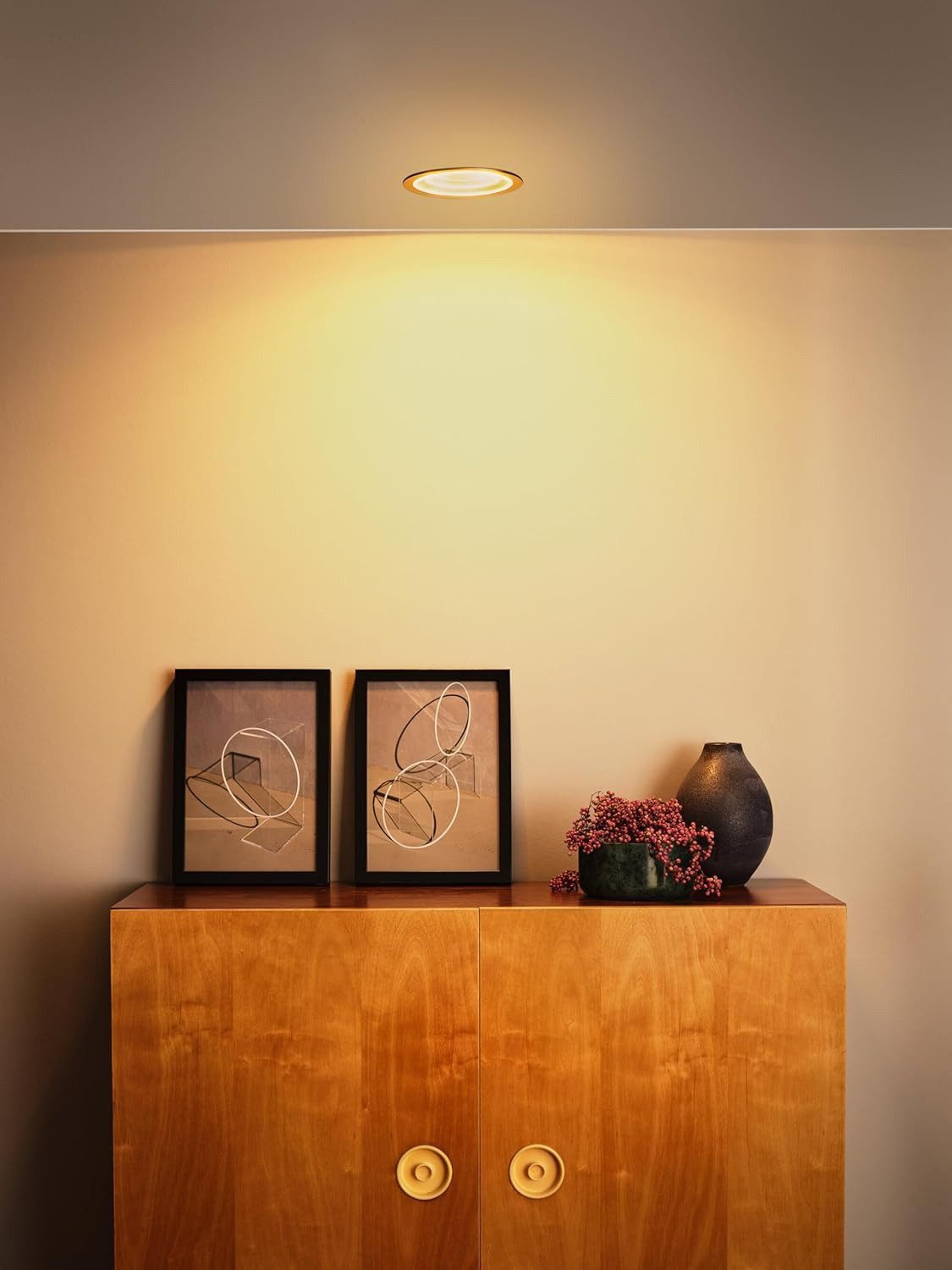 Ledvance LED Deckenleuchte DECOR FIL DL RIPPLE, warmweiß, dimmbar, separat zuschaltbare Filament-Leuchtringe