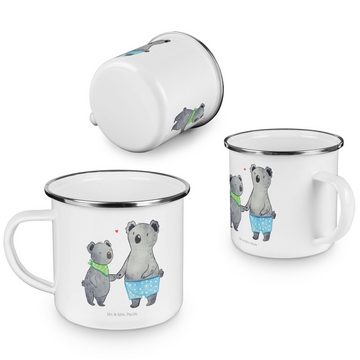 Mr. & Mrs. Panda Becher Koala Kleiner Bruder - Weiß - Geschenk, bester Bruder, Muttertag, Out, Emaille, Liebevolles Design
