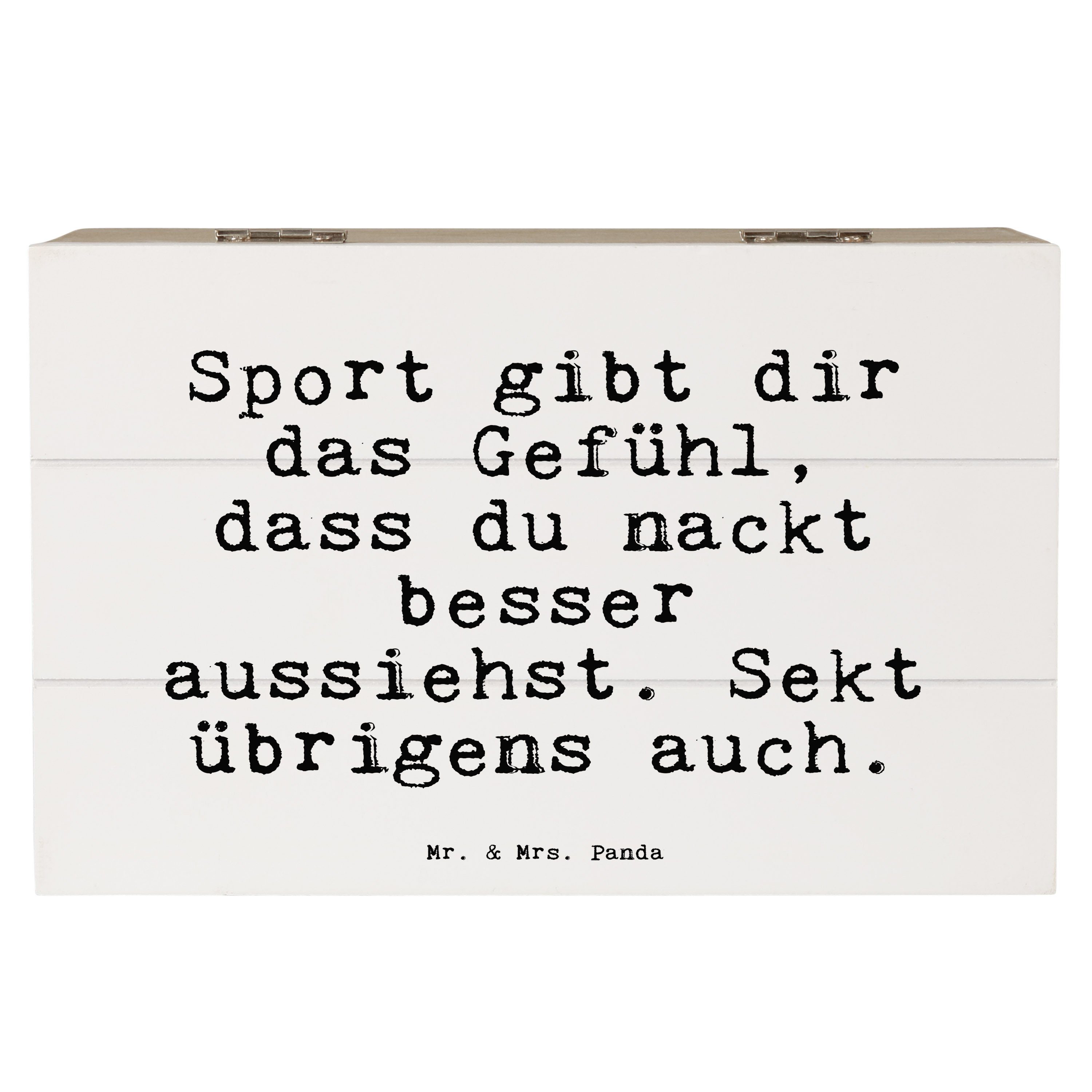 Mr. & Mrs. Panda Dekokiste »Sport gibt dir das... Weiß Geschenk