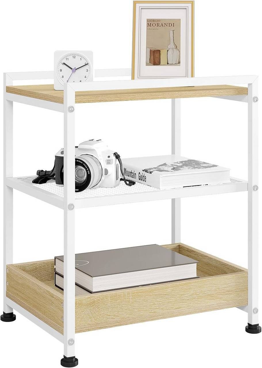 Woltu Couchtisch (1-St), mit Rollen, 3 Ablagen 1 abnehmbares Tablett günstig online kaufen