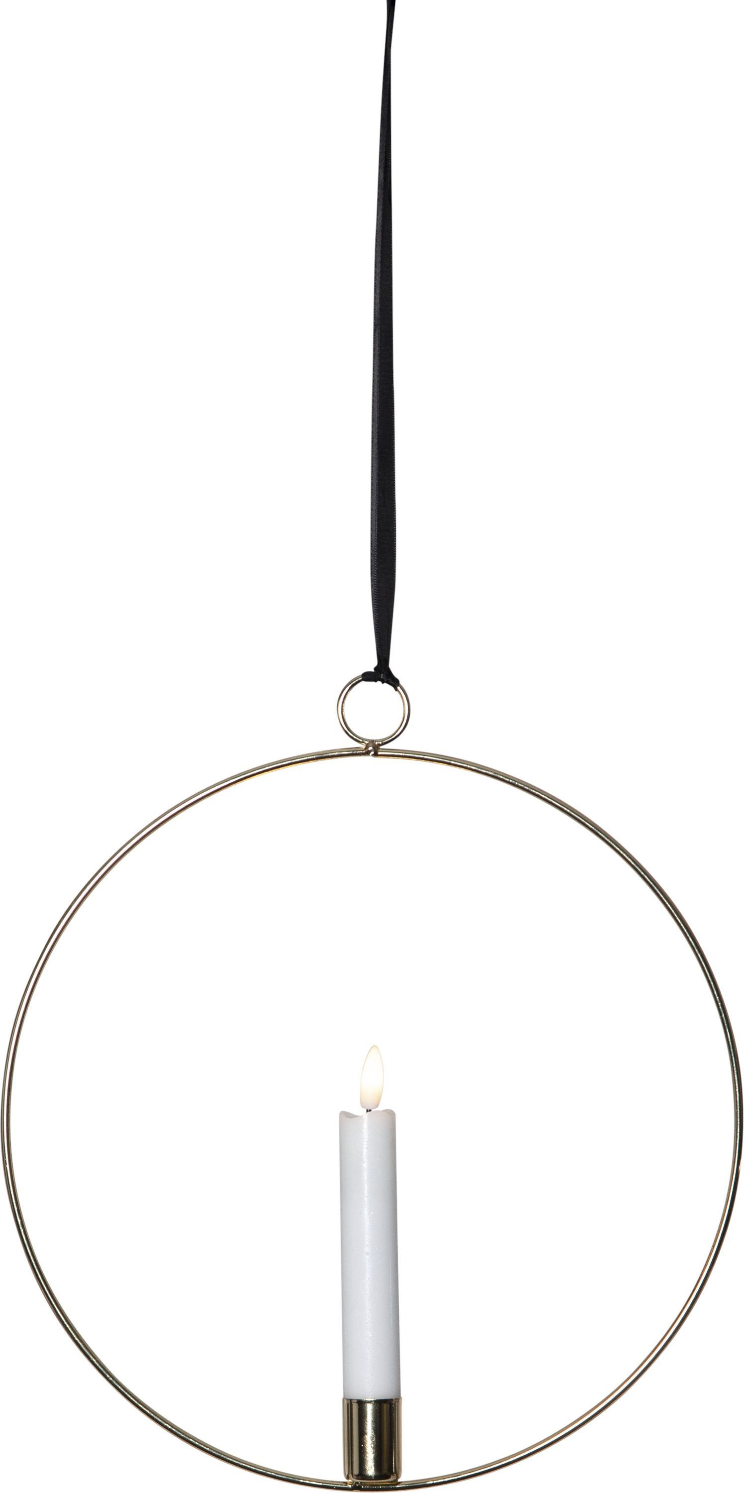 STAR TRADING LED Dekolicht Flamme Ring, LED Lichterkranz Flamme Ring, gold, günstig online kaufen