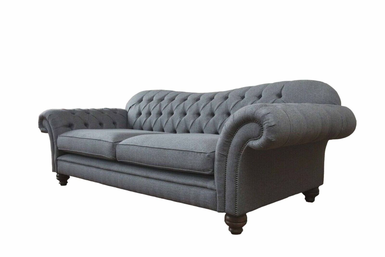 Sofas Stoff Modernes Luxus Couch Polster Grau Sitzer JVmoebel Made in Neu, Textil Sofa Sofa 3 Europe