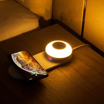 kalb QI Tischladegerät mit Akkuleuchte dimmbar Smart Wireless Nachtlicht Induktions-Ladegerät