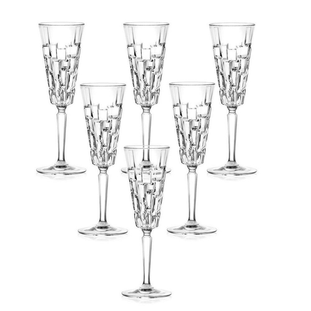 RCR Sektglas RCR ETNA Flute Globlet 6er set, Glas