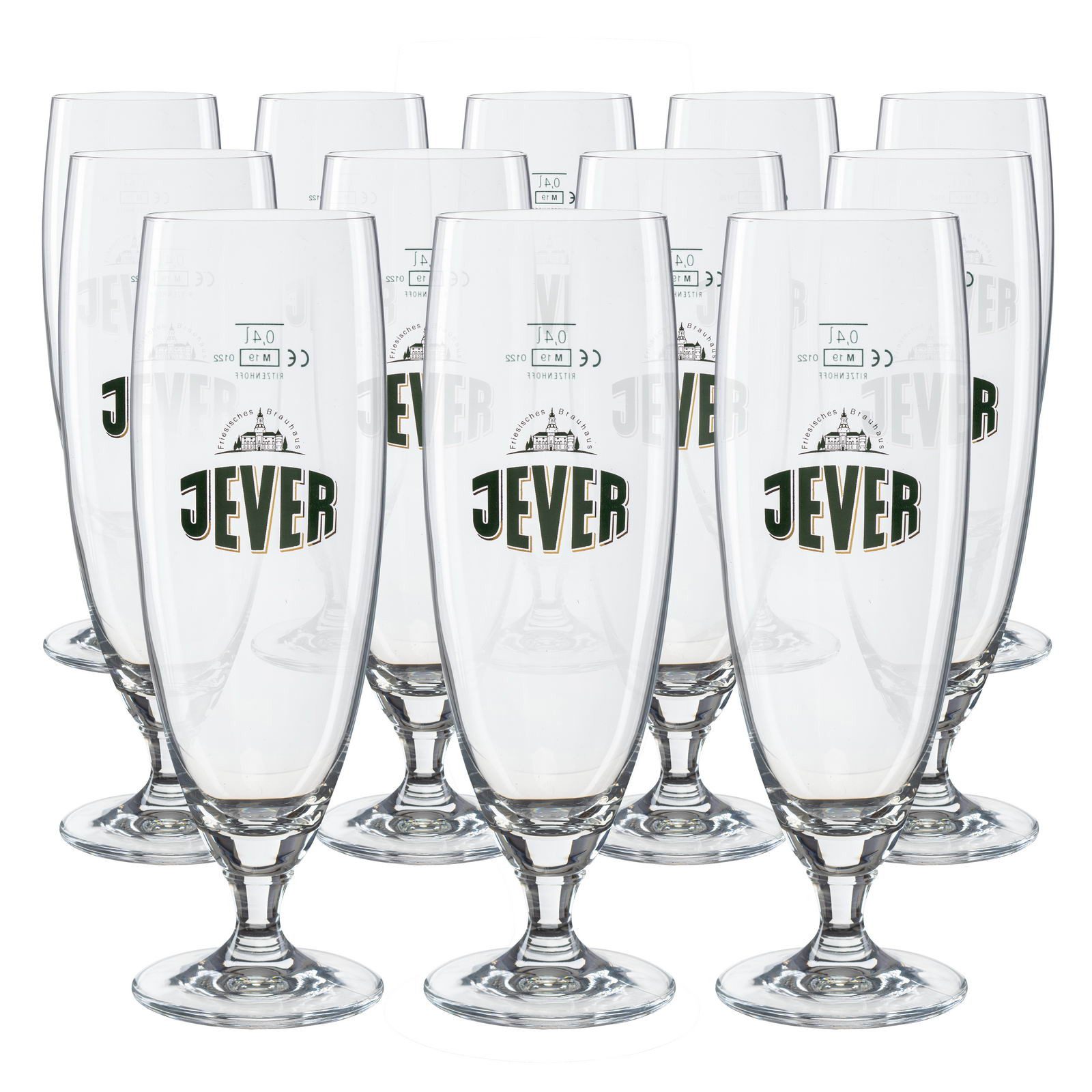 Bierglas 12x Jever Pokal 0,4l