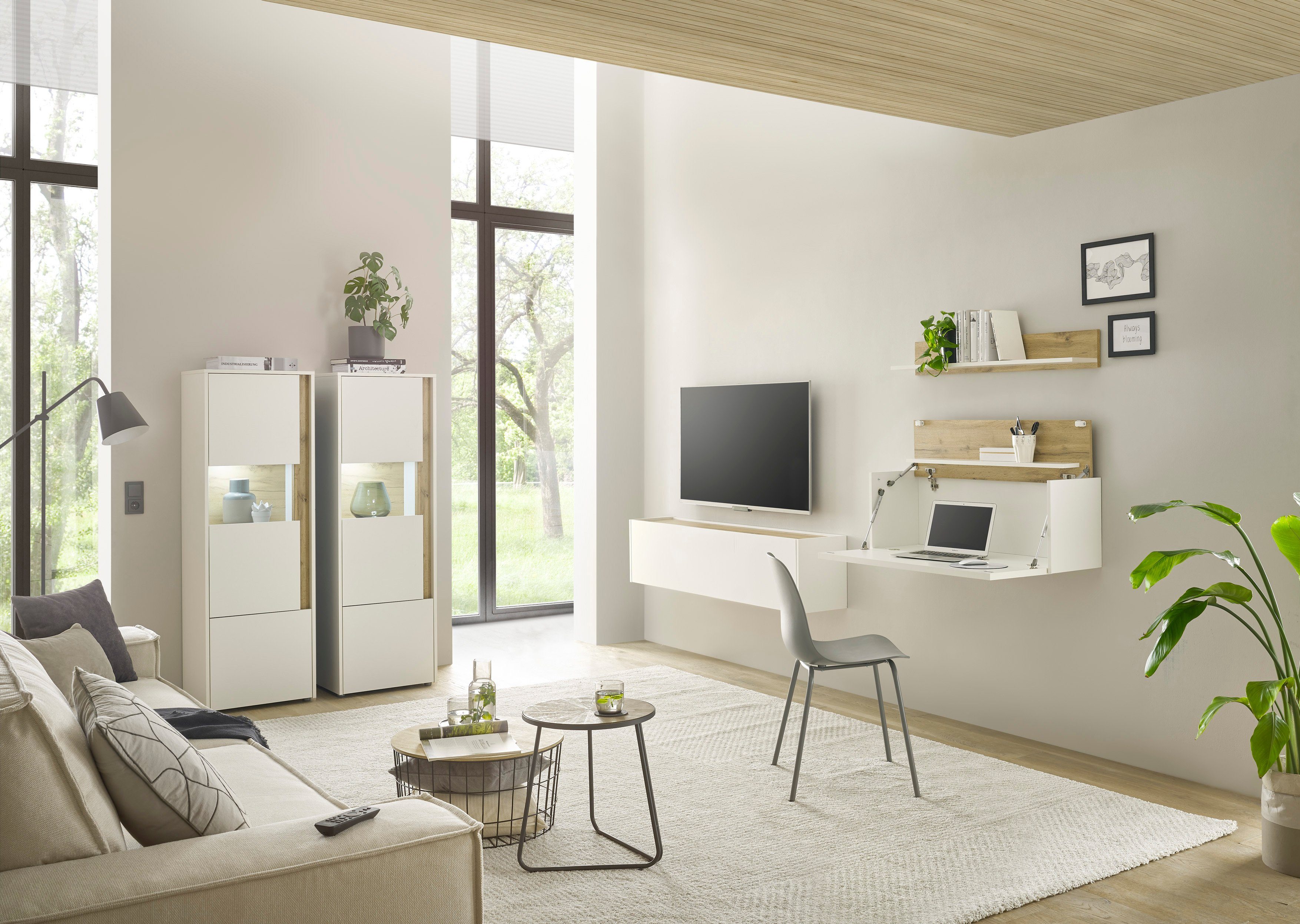 INOSIGN Büromöbel-Set CiTY/GiRON, (Set, 5-tlg), Home Office, mit Wandsekretär