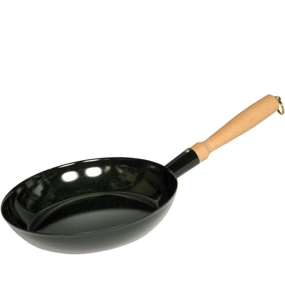 Riess Bratpfanne Classic Schwarzemaille, Holzknechtpfanne 30 cm - Emaille