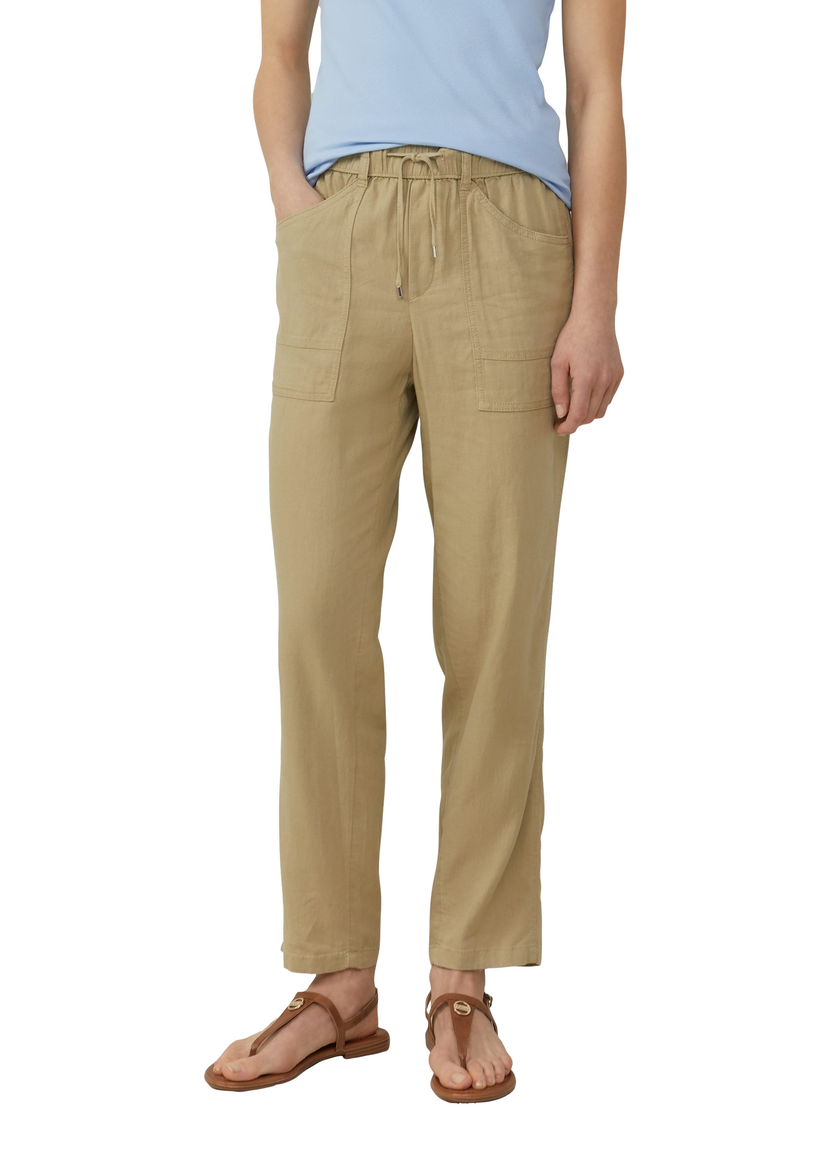 s.Oliver Stoffhose Sommerhose aus Leinenmix und mit Kordelzug günstig online kaufen