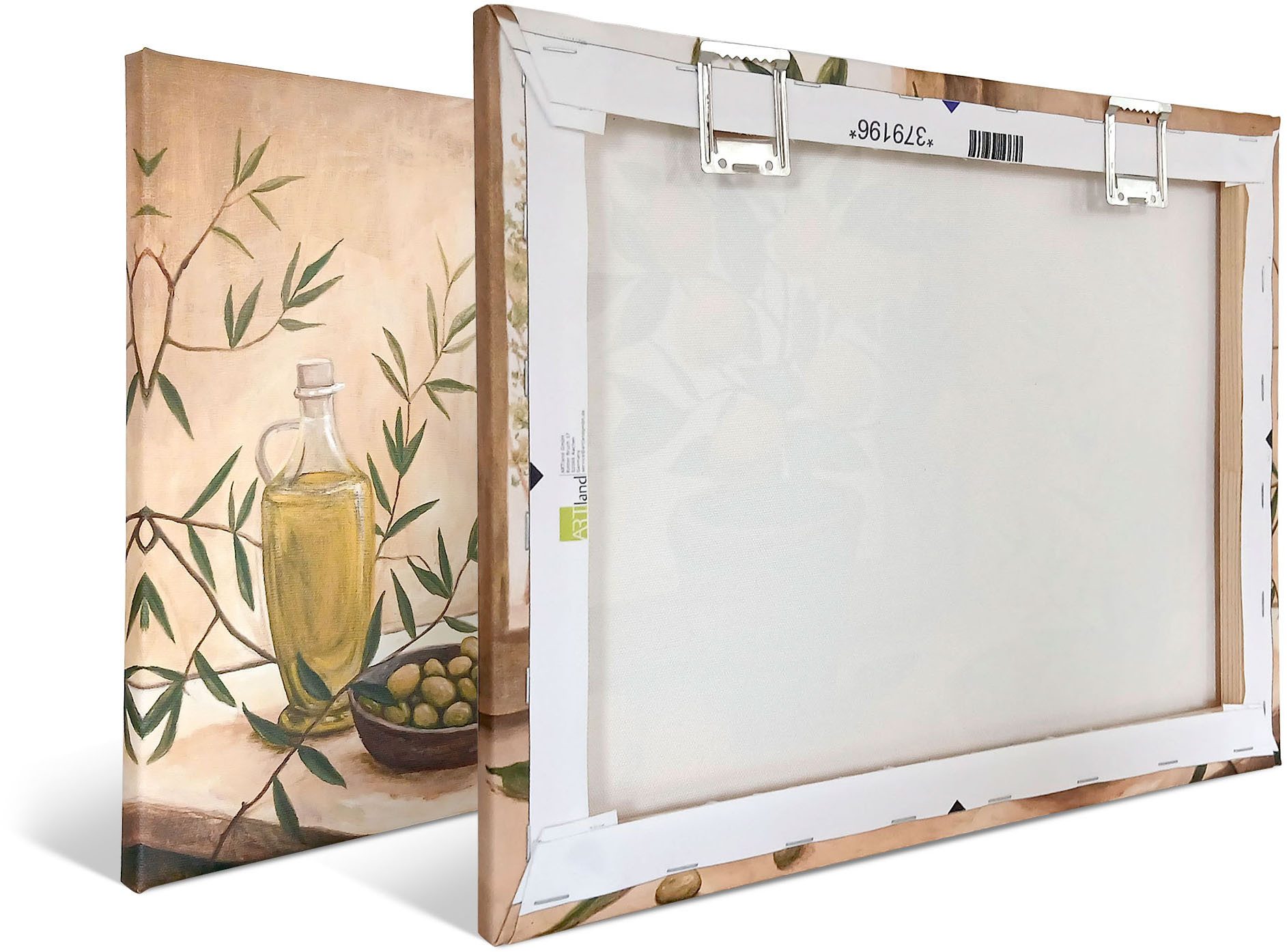 Artland Leinwandbild Bauschige Vasen, Vasen & Töpfe (1 St), auf Holzrahmen gespannt