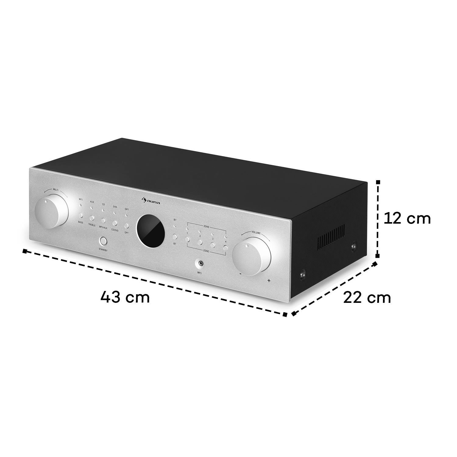 Auna AMP-CD950 DG Audioverstärker (Anzahl 4-Kanal, Kanäle: W) 800