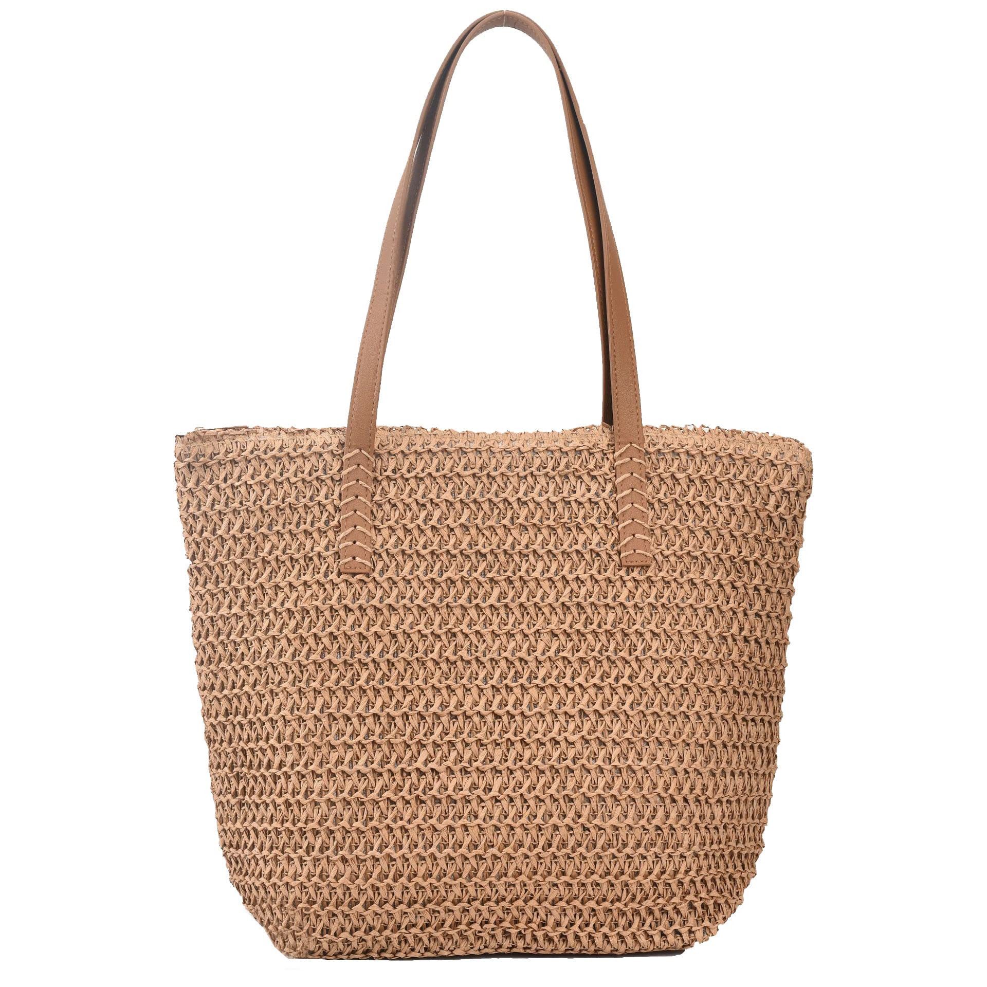 Zaewry Strandtasche mit reißverschluss, Große Strandtasche für Damen, Umhängetasche, Schultertasche Elegant Handtasche Shopper Tasche