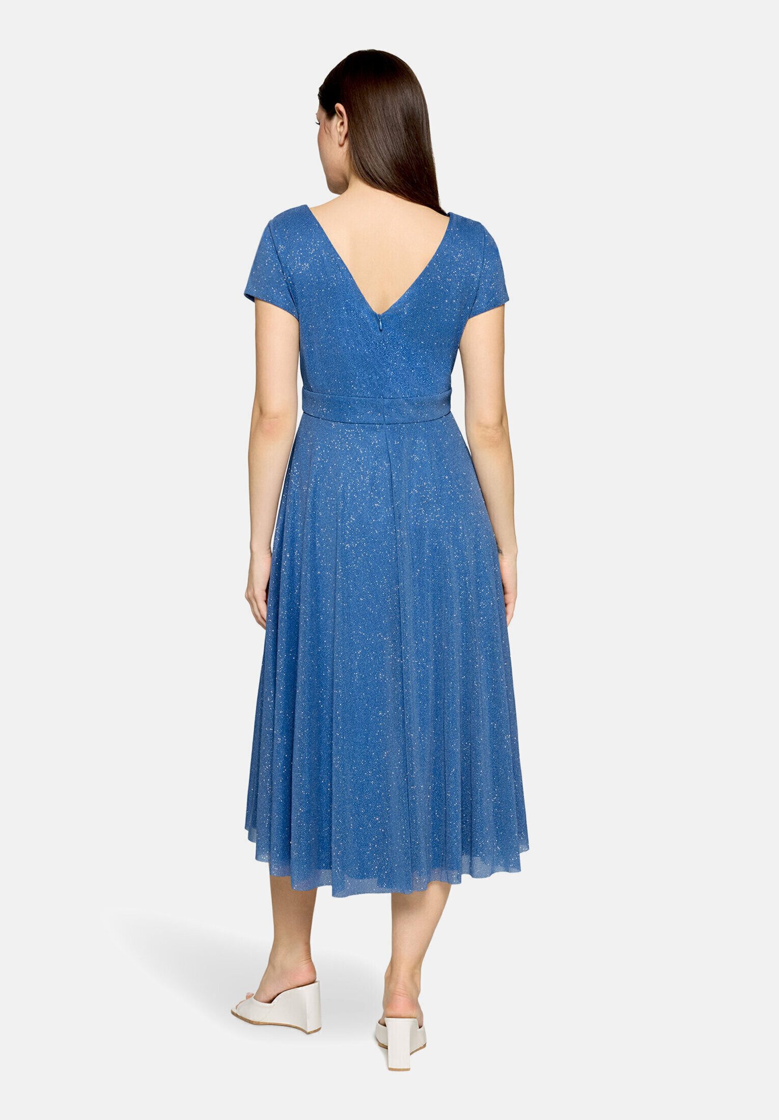 Vera Mont Cocktailkleid Damen im Glitzer-Look Stoff