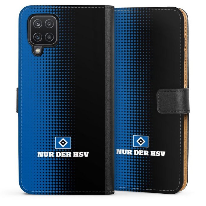 DeinDesign Handyhülle Offizielles Lizenzprodukt HSV Hamburger SV Samsung Galaxy A12 Hülle Handy Flip Case Wallet Cover