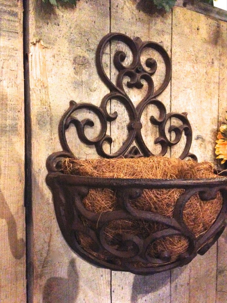Antikas Blumentopf Blumenkasten im Landhausstil, schöne Metall Balkonkästen mit