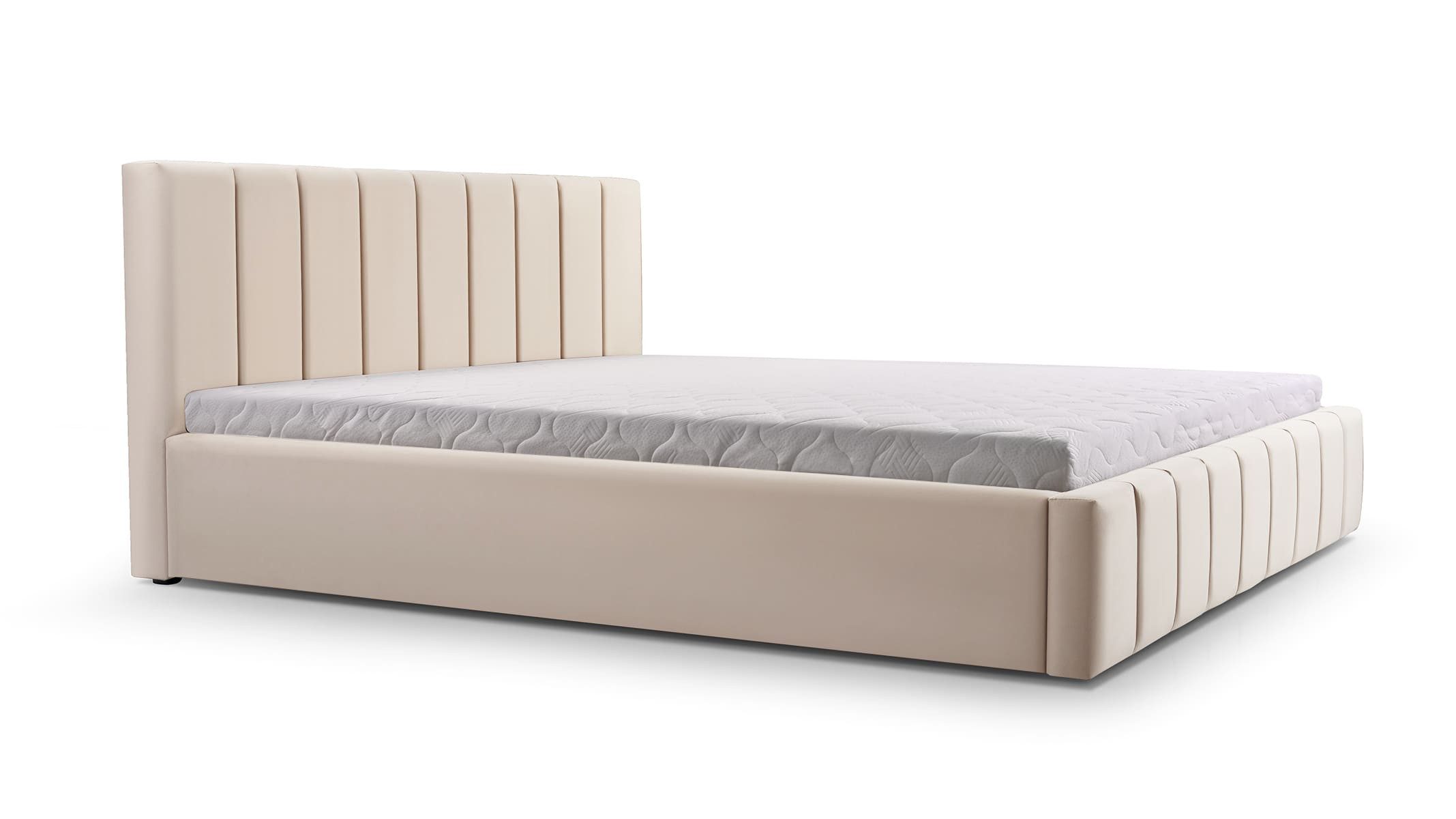 MOEBLO Polsterbett BETT 01 (Doppelbett mit Kopfstütze, Rahmenbettgestell - günstig online kaufen