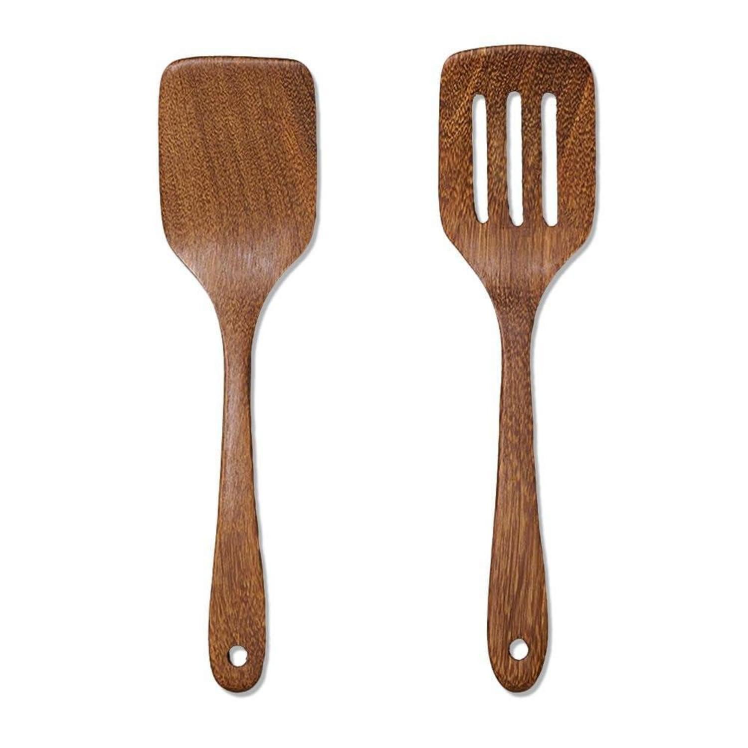 LuxusKollektion Pfannenwender Pfannenwender Holz 30cm Wokschaufel Schlitzwender