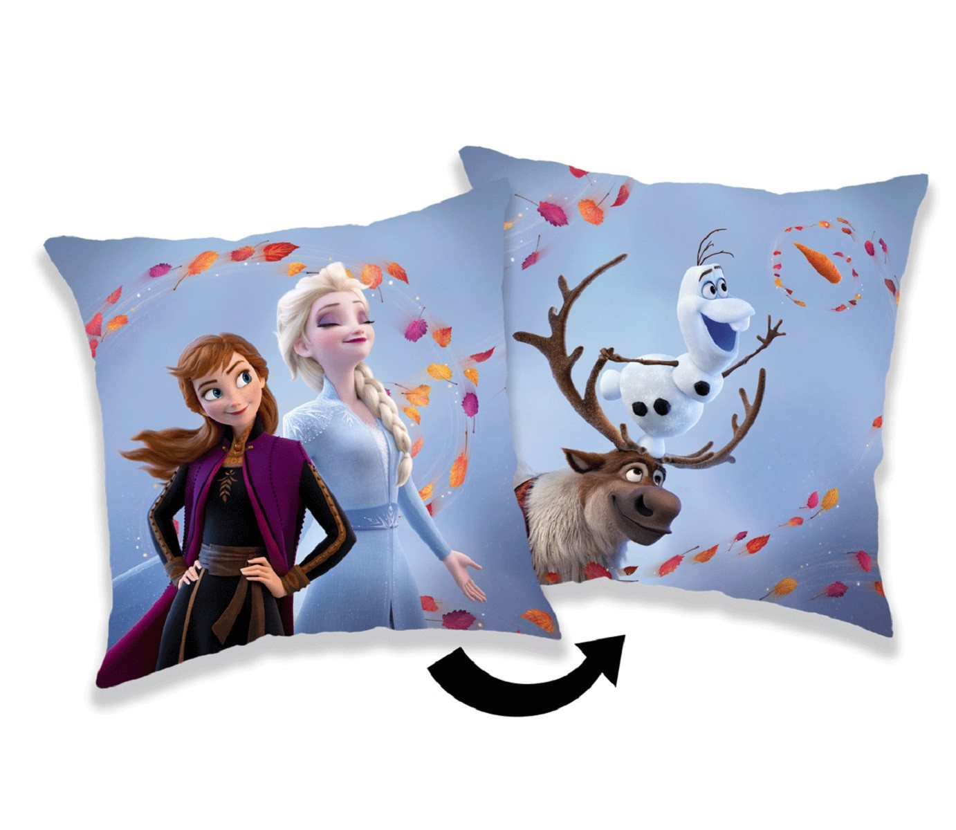 Disney Frozen Dekokissen Kopfkissen (1 Stück) Premium Dekokissen mit beidseitigem Digitaldruck