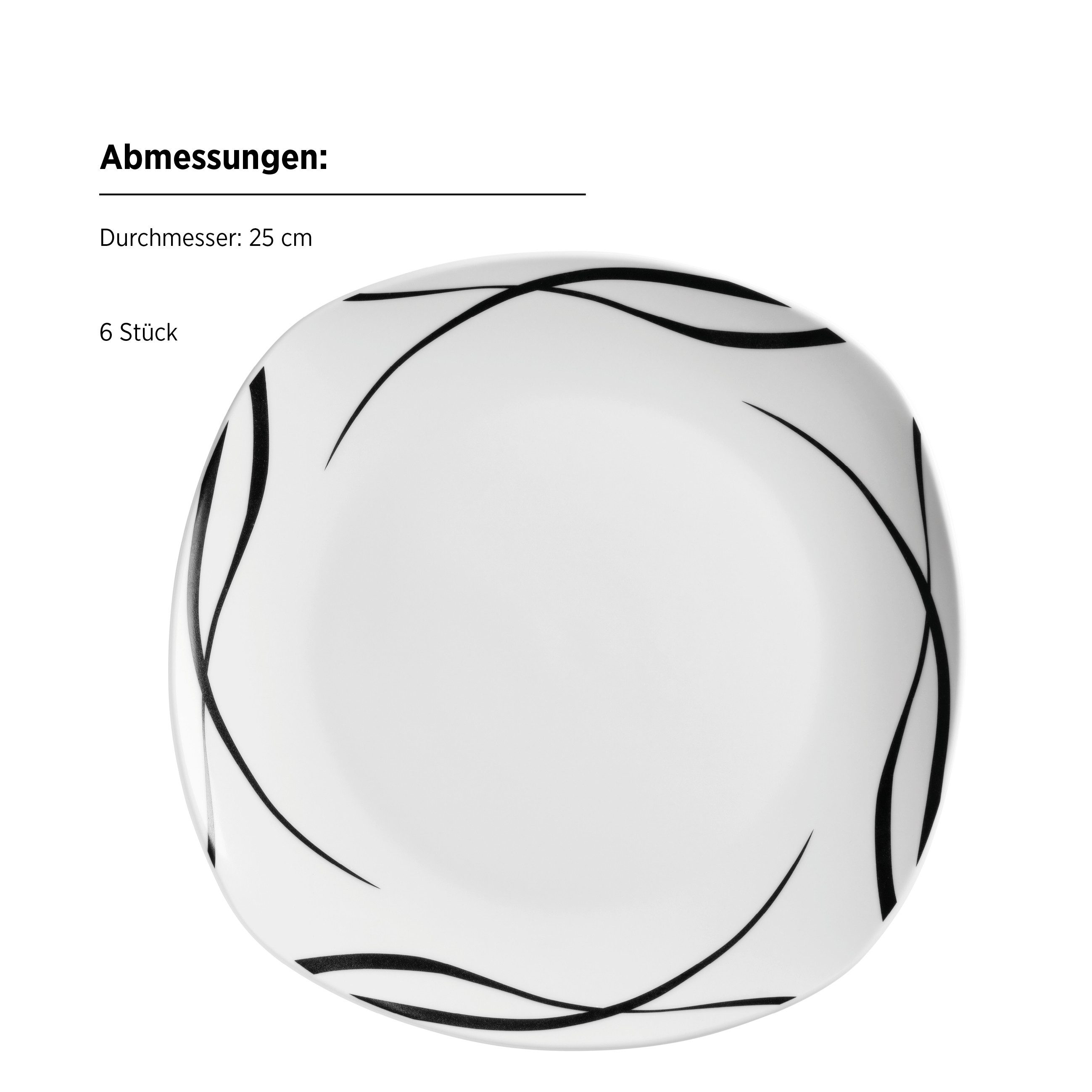 MÄSER Kombiservice DECORA (30-tlg), 6 Personen, Porzellan