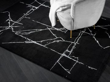 Teppich Osaka, Home affaire, rechteckig, Höhe: 12 mm, Kurzflor, moderner Designerteppich, eleganter Glanz, Marmor-Optik