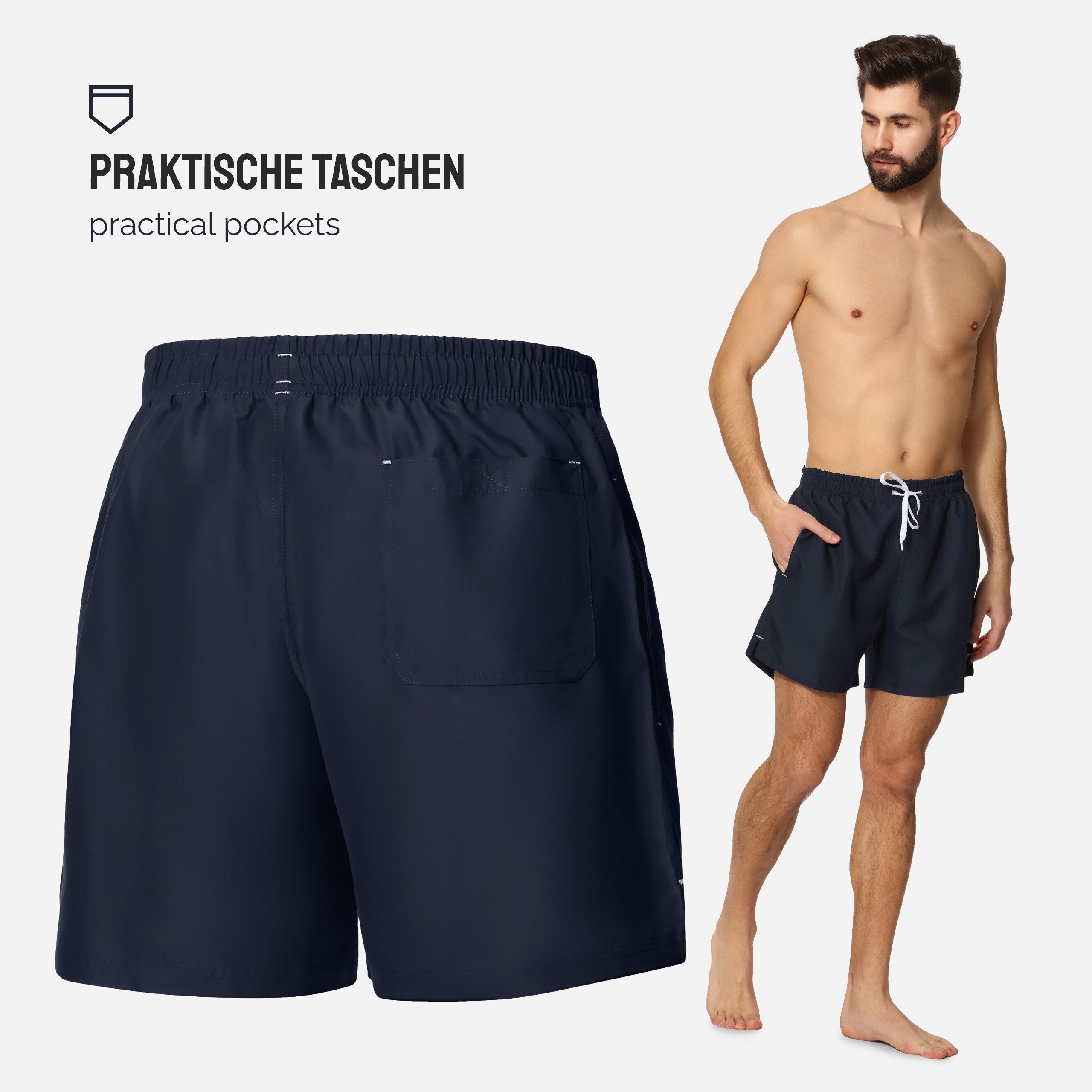 Ladeheid Badeshorts Herren Badehose Boardshorts Beachshorts Schwimmhose LA40-198 – Bild 4 von 5
