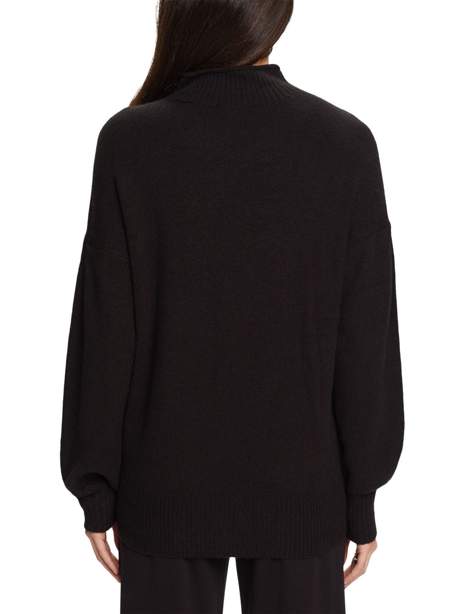 Stehkragenpullover BLACK Pullover mit Stehkragen Esprit