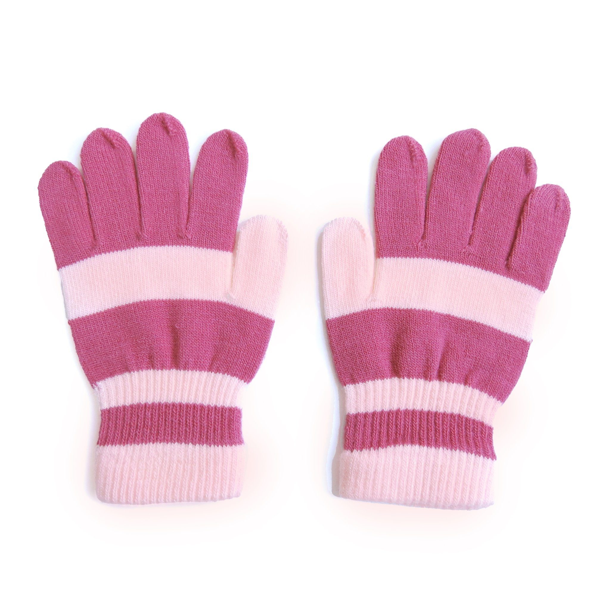 Sonia Originelli Strickhandschuhe Kinderhandschuhe gestreift pink Onesize Farben können abweichen