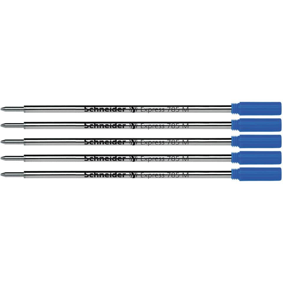SCHNEIDER Druckkugelschreiber Schneider Express 785 blau 178603 Kugelschreiber-Mine VE5 CROSS-Format