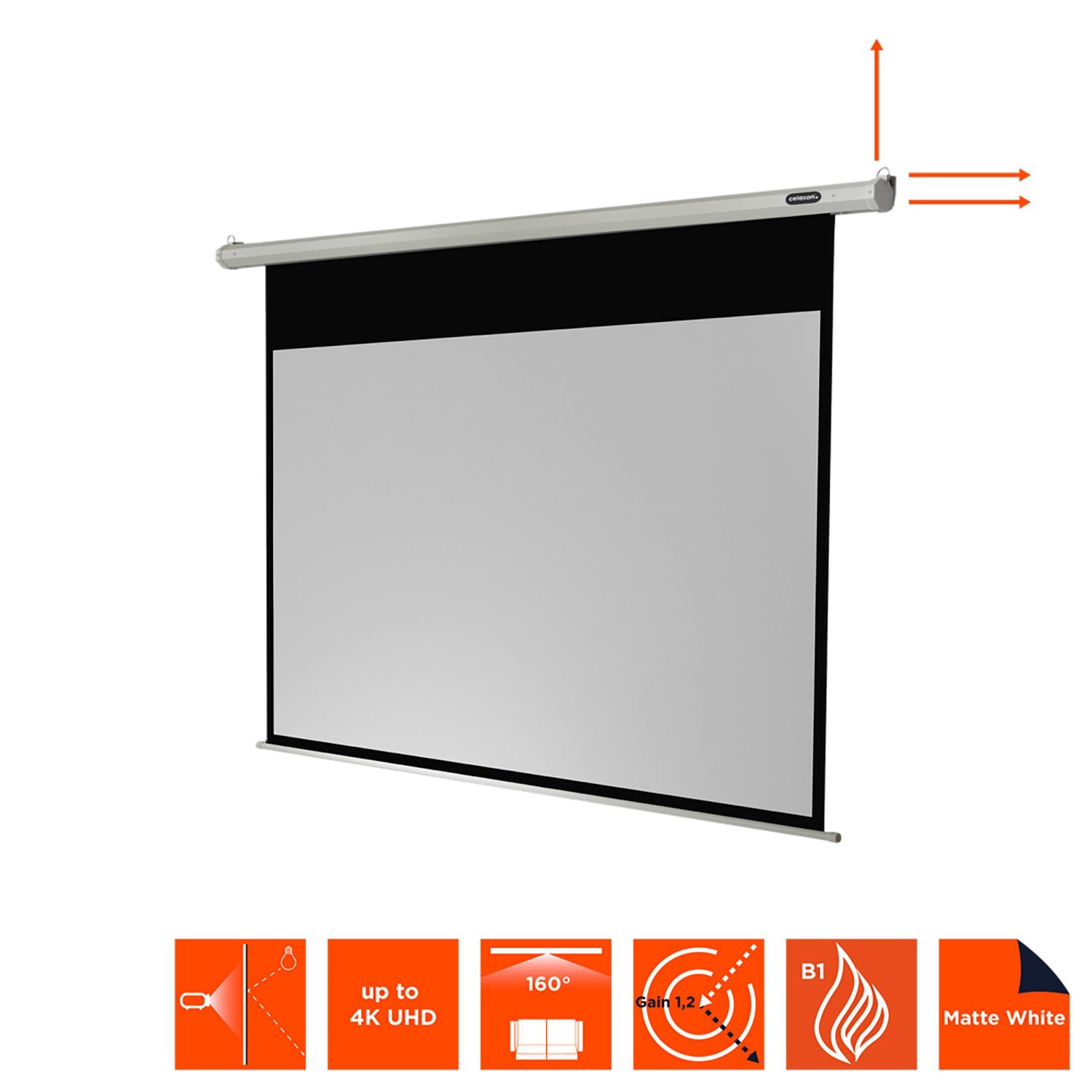 Gain Celexon 1,2) 16:9, x Motorleinwand 109cm, Economy (194