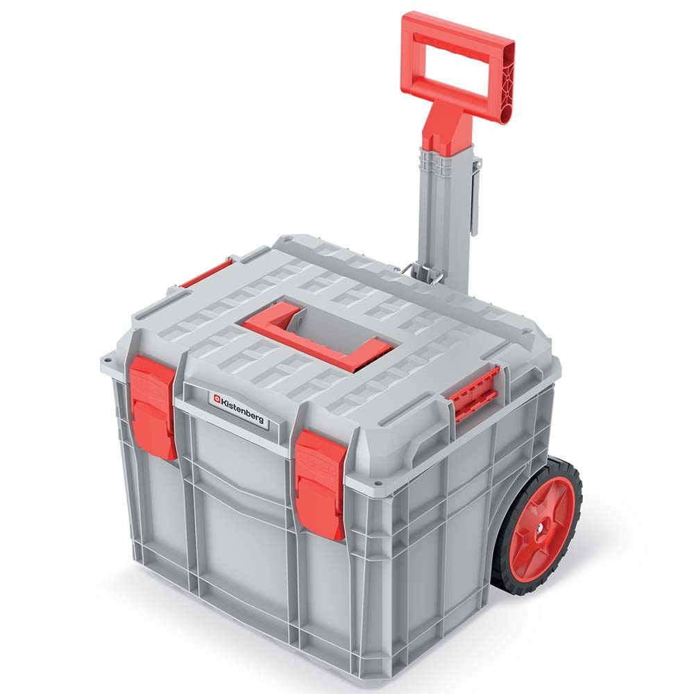 Prosperplast Werkzeugkoffer Kistenberg Werkzeugkiste C BLOCK PRO TROLLEY Cool grey mit Rädern