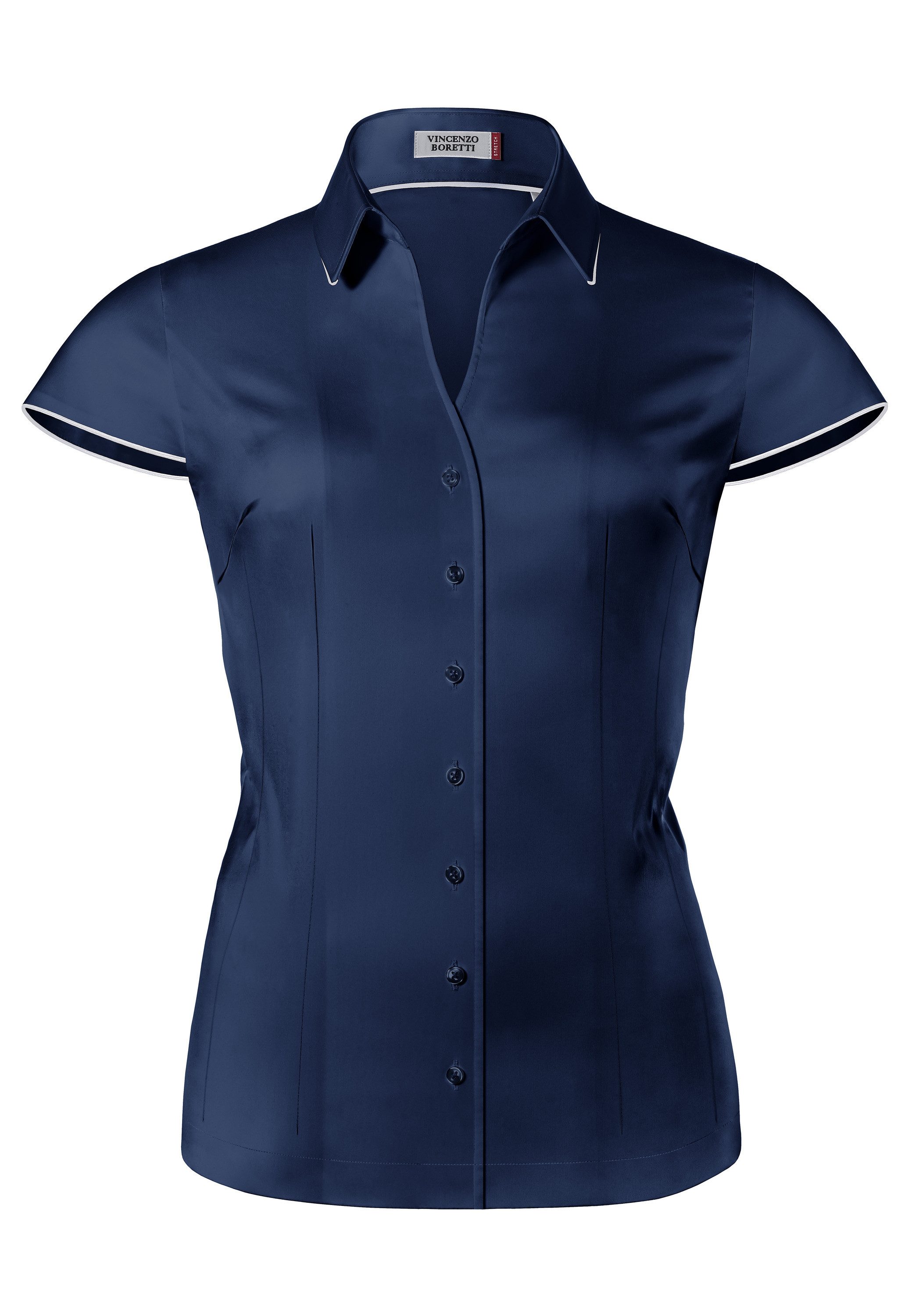 Vincenzo Boretti Klassische Bluse tailliert stretch günstig online kaufen