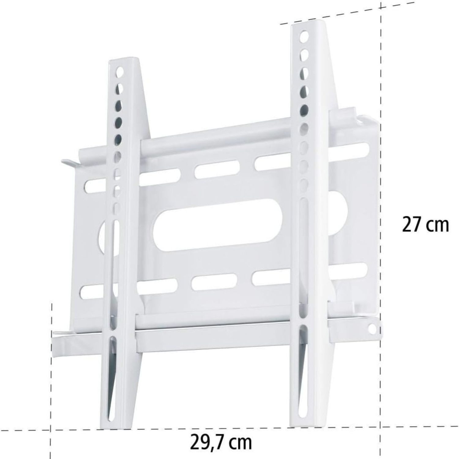 Hama TV-Wandhalterung TV Wandhalterung FIX Slim bis 37" Weiß, (bis 37 Zoll, Fix Extrem Flach Fernseher Wandhalter Halterung Halter VESA 200 x 200)