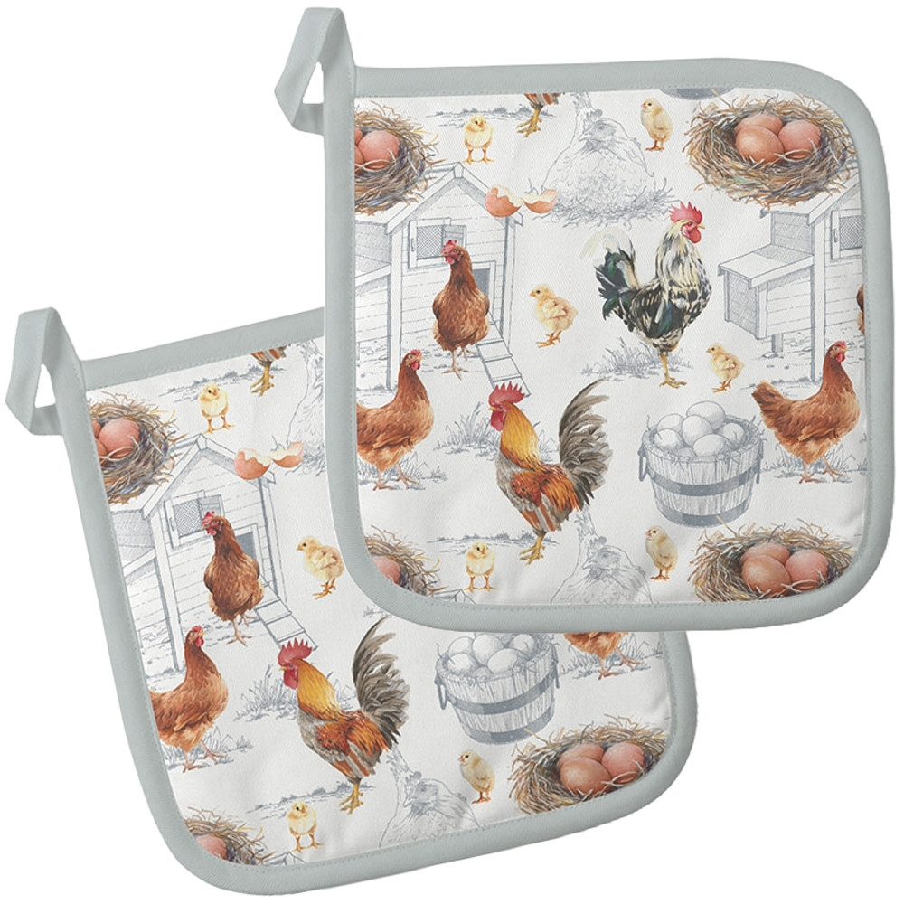 Ambiente® Topflappen Chicken farm, (2-tlg., 2-teilig), günstig online kaufen