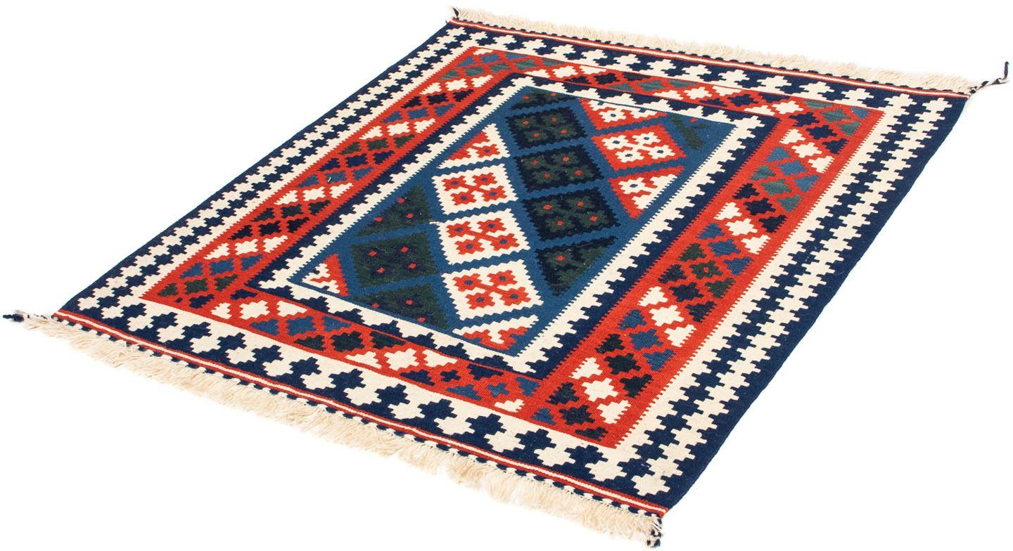 Wollteppich Kelim - Oriental quadratisch - 104 x 103 cm - mehrfarbig, morgenland, quadratisch, Höhe: 6 mm, Wohnzimmer, Einzelstück