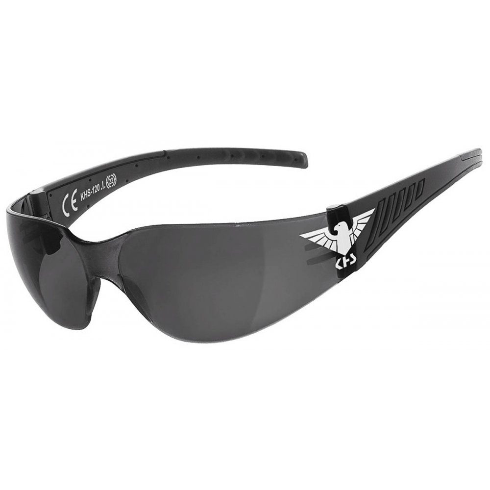 KHS Sonnenbrille Einsatzbrille, smoke (Packung) gummierter Rahmen mit Belüftung