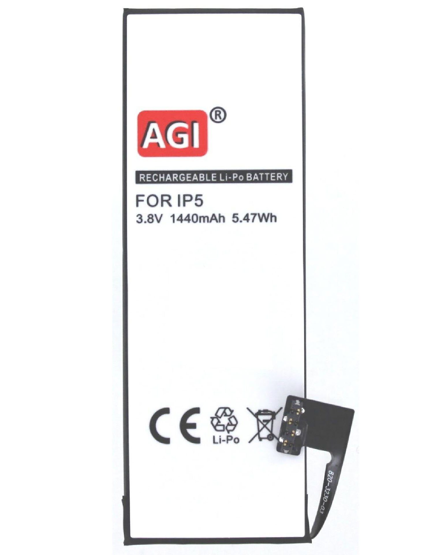 AGI Akku kompatibel mit Apple iPhone 5 Akku Akku