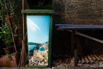 MuchoWow Wandsticker Nachmittag in Santorini Griechenland (1 St), Mülleimer-aufkleber, Mülltonne, Sticker, Container, Abfalbehälter
