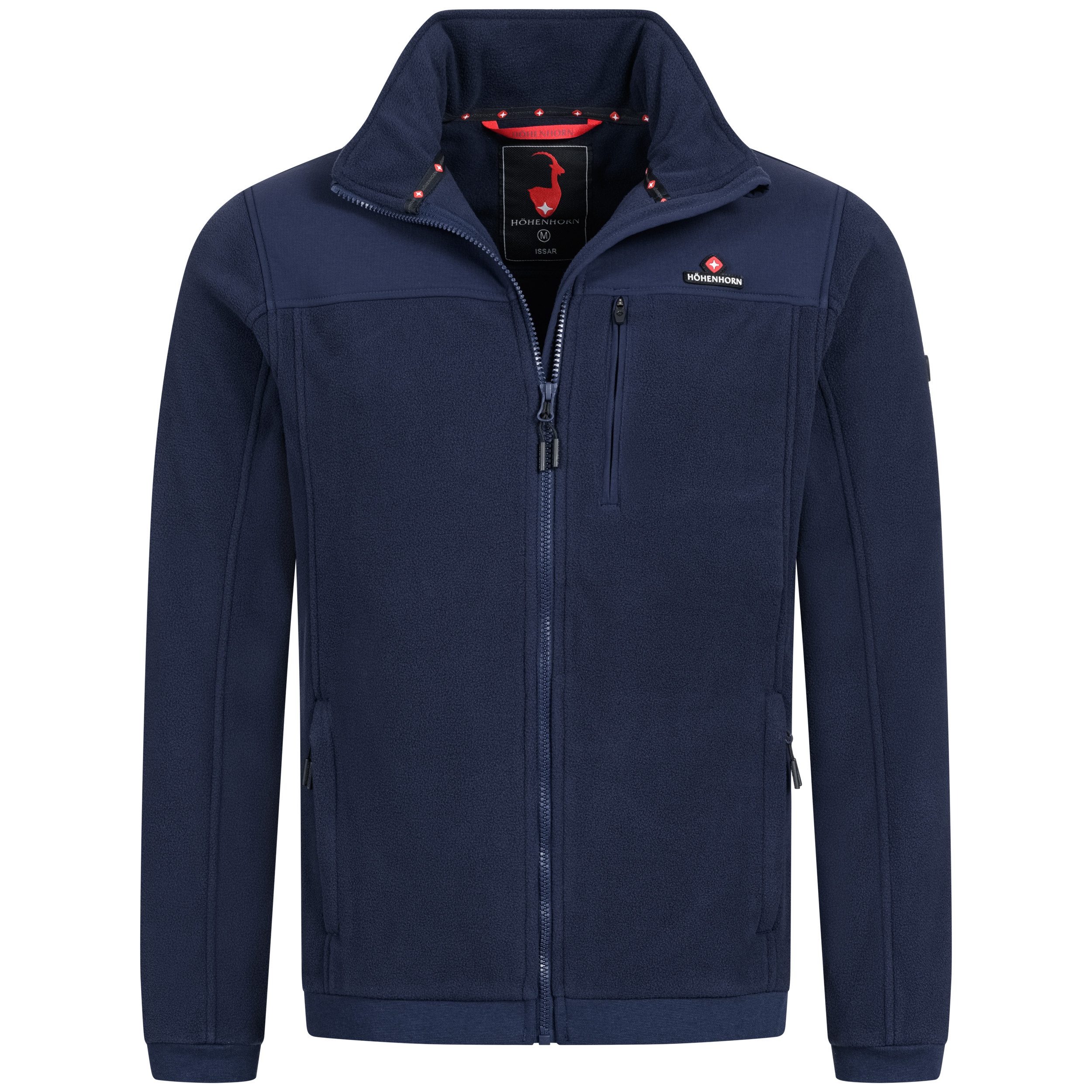 Höhenhorn Fleecejacke Issar Herren Fleece Hybrid Jacke für Männer Softshell Full Zip Outdoor