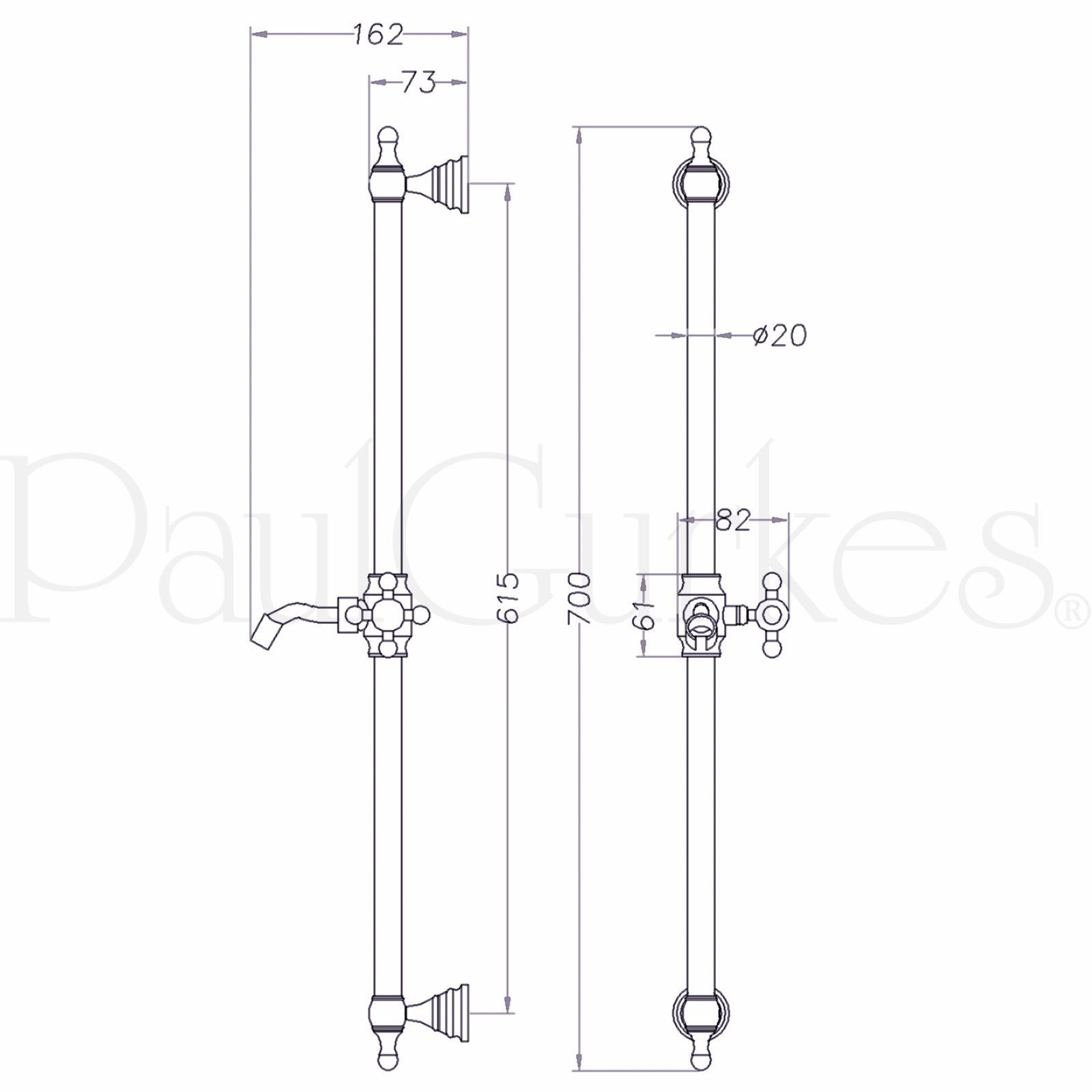 PaulGurkes Duschstange PGHPR7 günstig online kaufen