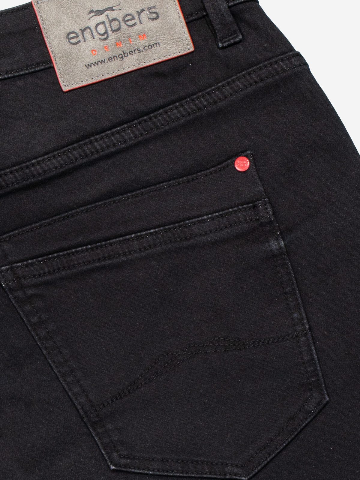 Engbers Stretch-Jeans engbers Herren Super-Stretch-Jeans regular, Schwarz