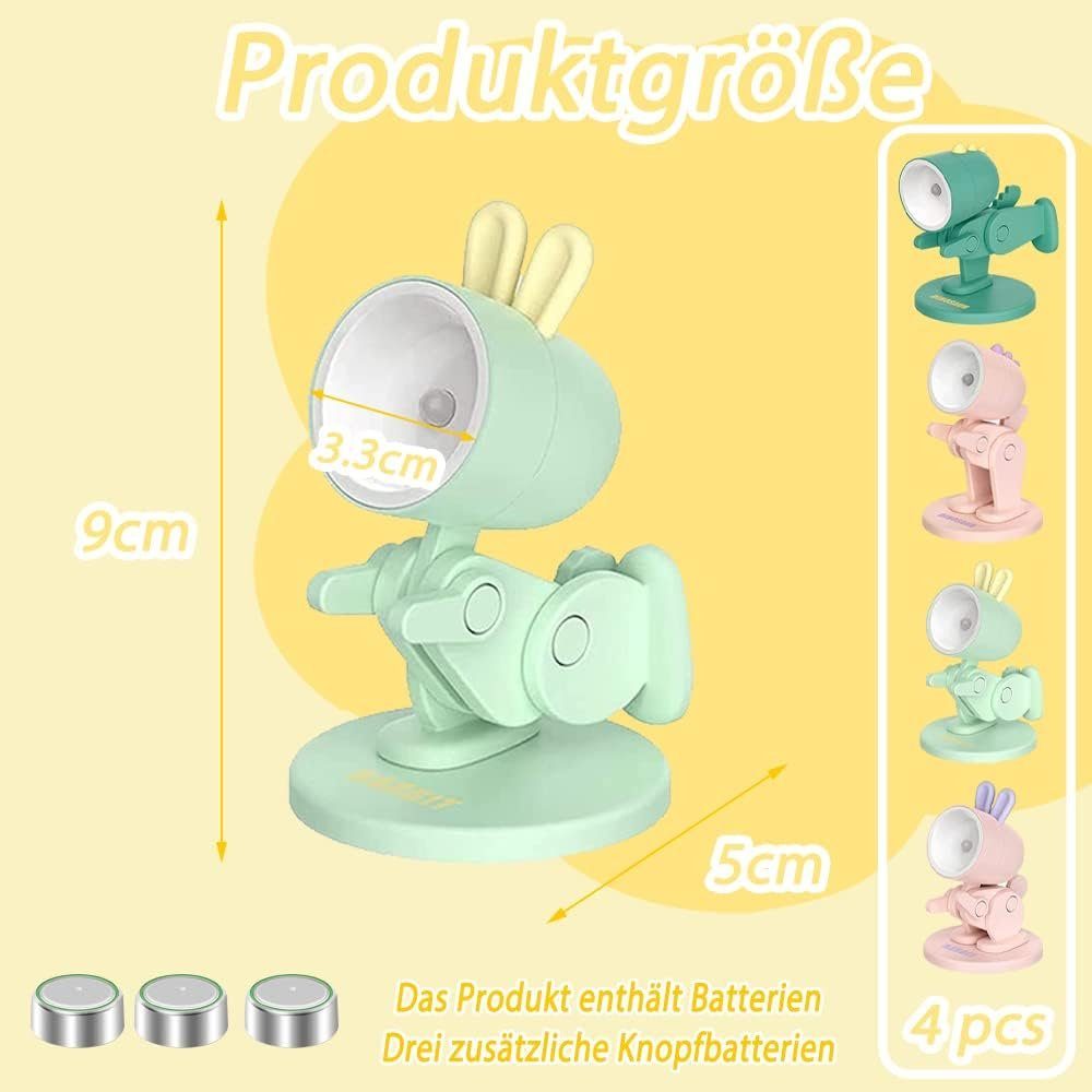 MOUTEN Schreibtischlampe Stück LED 1 grün Kawaii-Schreibtischlampe Mini-LED-Nachtlicht,